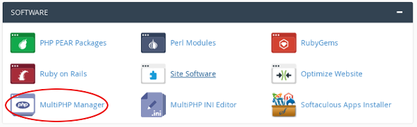 Change PHP Version from cPanel