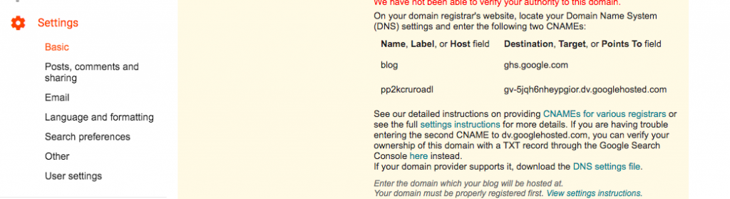 How to point your custom domain to a Blogspot site